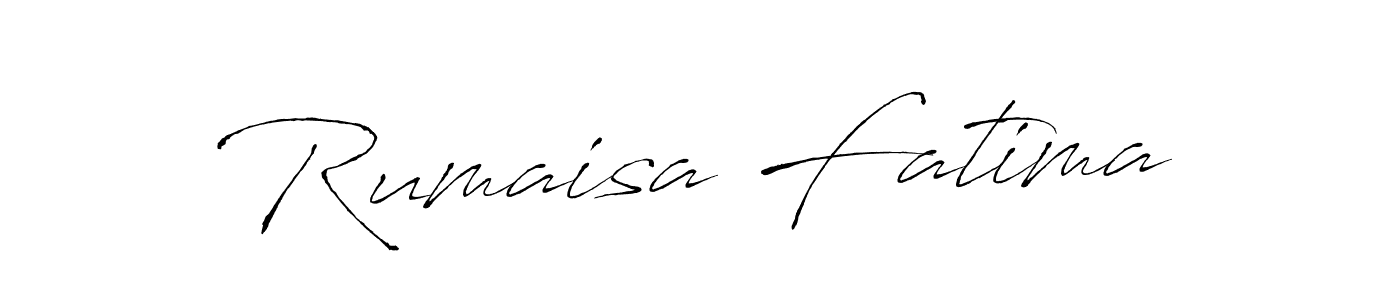 Design your own signature with our free online signature maker. With this signature software, you can create a handwritten (Antro_Vectra) signature for name Rumaisa Fatima. Rumaisa Fatima signature style 6 images and pictures png