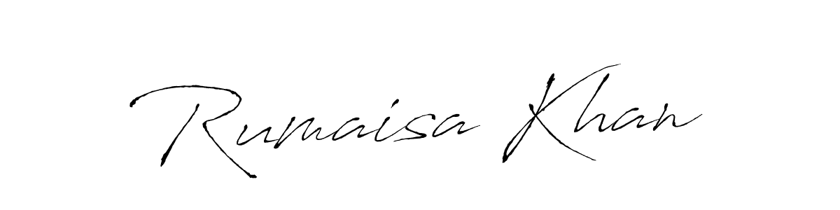 Antro_Vectra is a professional signature style that is perfect for those who want to add a touch of class to their signature. It is also a great choice for those who want to make their signature more unique. Get Rumaisa Khan name to fancy signature for free. Rumaisa Khan signature style 6 images and pictures png