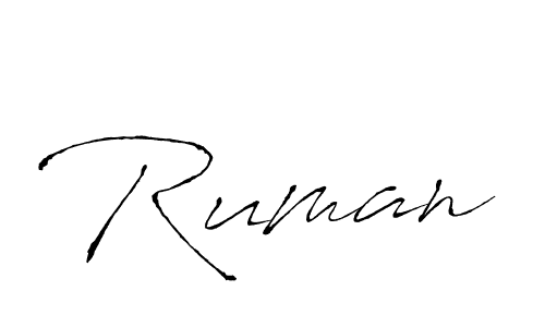 Antro_Vectra is a professional signature style that is perfect for those who want to add a touch of class to their signature. It is also a great choice for those who want to make their signature more unique. Get Ruman name to fancy signature for free. Ruman signature style 6 images and pictures png