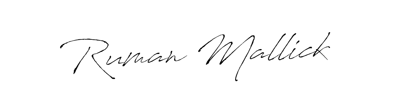 How to make Ruman Mallick signature? Antro_Vectra is a professional autograph style. Create handwritten signature for Ruman Mallick name. Ruman Mallick signature style 6 images and pictures png