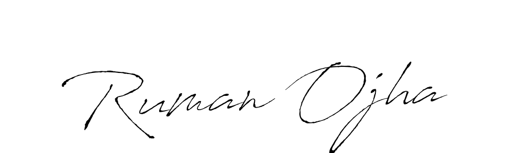Make a beautiful signature design for name Ruman Ojha. Use this online signature maker to create a handwritten signature for free. Ruman Ojha signature style 6 images and pictures png