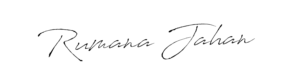 Antro_Vectra is a professional signature style that is perfect for those who want to add a touch of class to their signature. It is also a great choice for those who want to make their signature more unique. Get Rumana Jahan name to fancy signature for free. Rumana Jahan signature style 6 images and pictures png