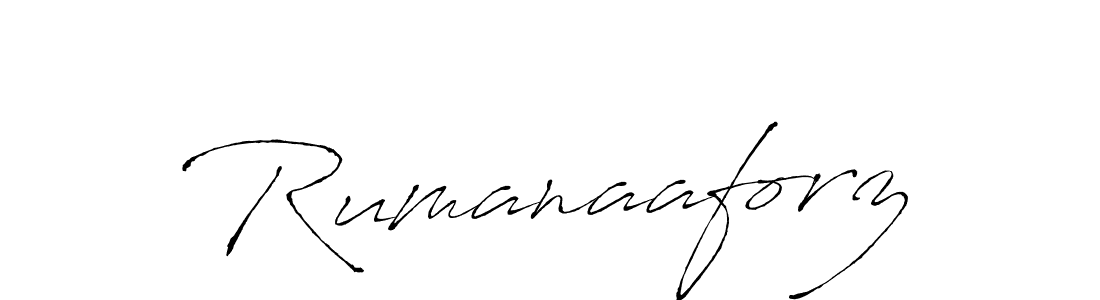 Also we have Rumanaaforz name is the best signature style. Create professional handwritten signature collection using Antro_Vectra autograph style. Rumanaaforz signature style 6 images and pictures png