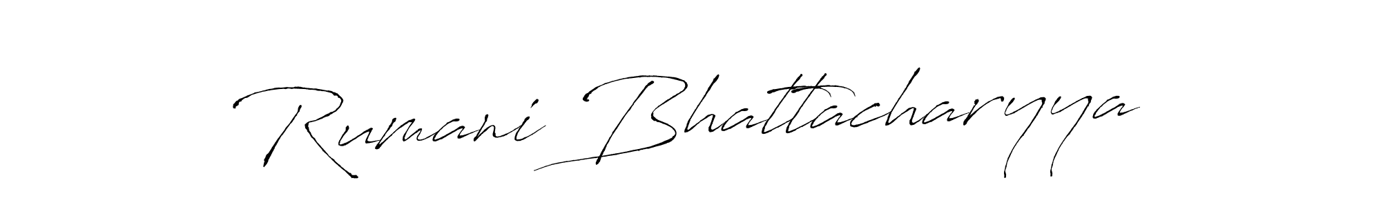 if you are searching for the best signature style for your name Rumani Bhattacharyya. so please give up your signature search. here we have designed multiple signature styles  using Antro_Vectra. Rumani Bhattacharyya signature style 6 images and pictures png