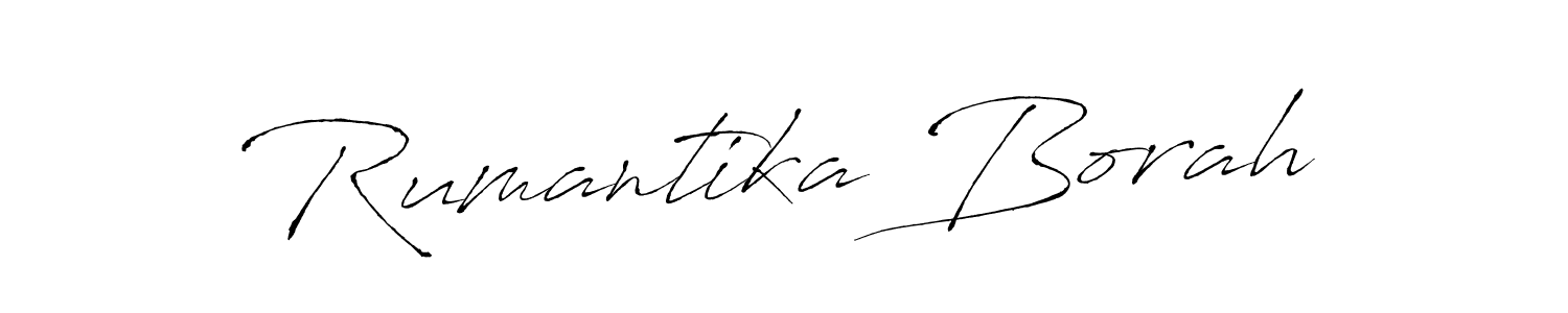 Design your own signature with our free online signature maker. With this signature software, you can create a handwritten (Antro_Vectra) signature for name Rumantika Borah. Rumantika Borah signature style 6 images and pictures png