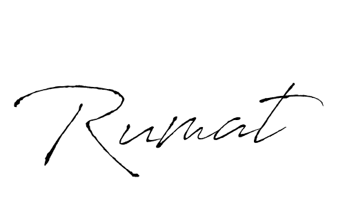 Design your own signature with our free online signature maker. With this signature software, you can create a handwritten (Antro_Vectra) signature for name Rumat. Rumat signature style 6 images and pictures png