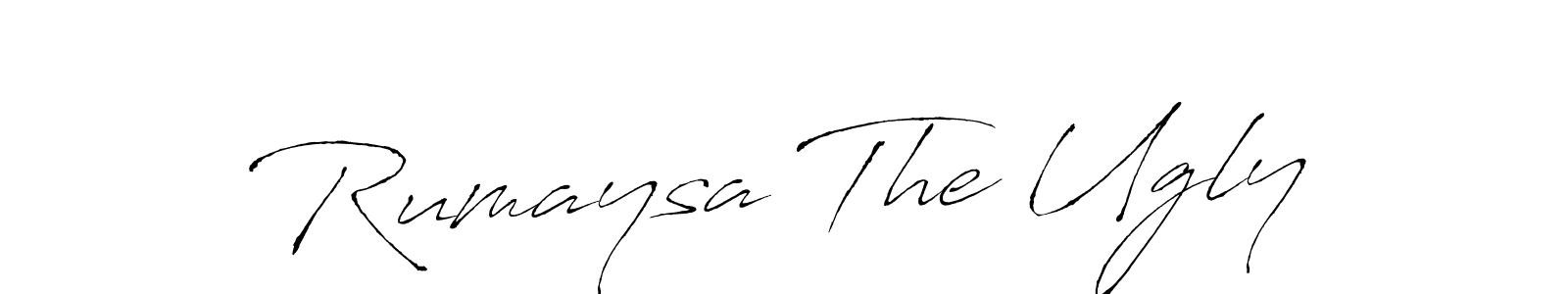Rumaysa The Ugly stylish signature style. Best Handwritten Sign (Antro_Vectra) for my name. Handwritten Signature Collection Ideas for my name Rumaysa The Ugly. Rumaysa The Ugly signature style 6 images and pictures png