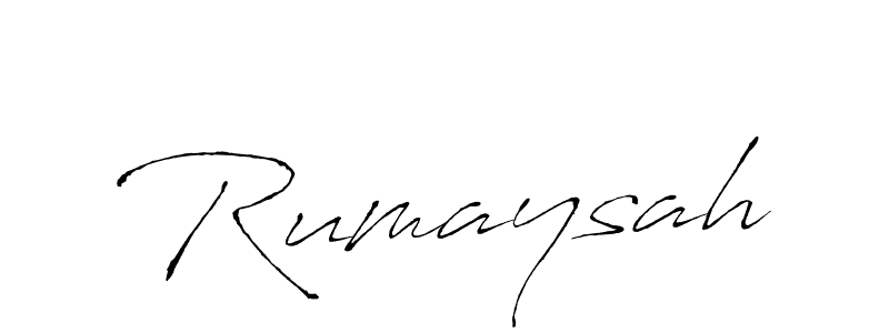 Design your own signature with our free online signature maker. With this signature software, you can create a handwritten (Antro_Vectra) signature for name Rumaysah. Rumaysah signature style 6 images and pictures png