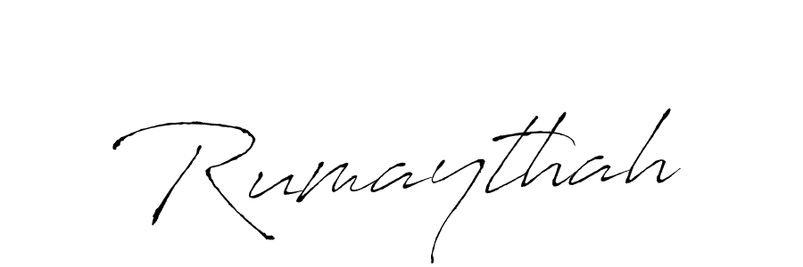 Design your own signature with our free online signature maker. With this signature software, you can create a handwritten (Antro_Vectra) signature for name Rumaythah. Rumaythah signature style 6 images and pictures png