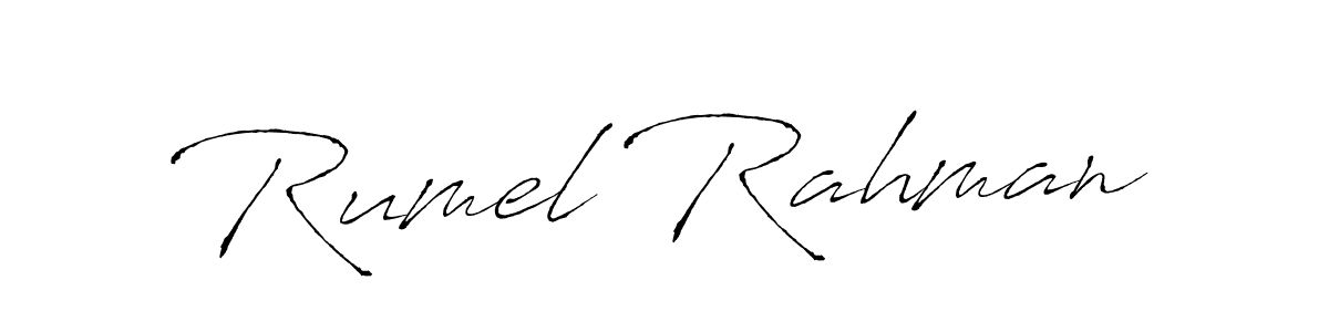 It looks lik you need a new signature style for name Rumel Rahman. Design unique handwritten (Antro_Vectra) signature with our free signature maker in just a few clicks. Rumel Rahman signature style 6 images and pictures png