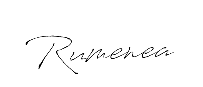 Create a beautiful signature design for name Rumenea. With this signature (Antro_Vectra) fonts, you can make a handwritten signature for free. Rumenea signature style 6 images and pictures png