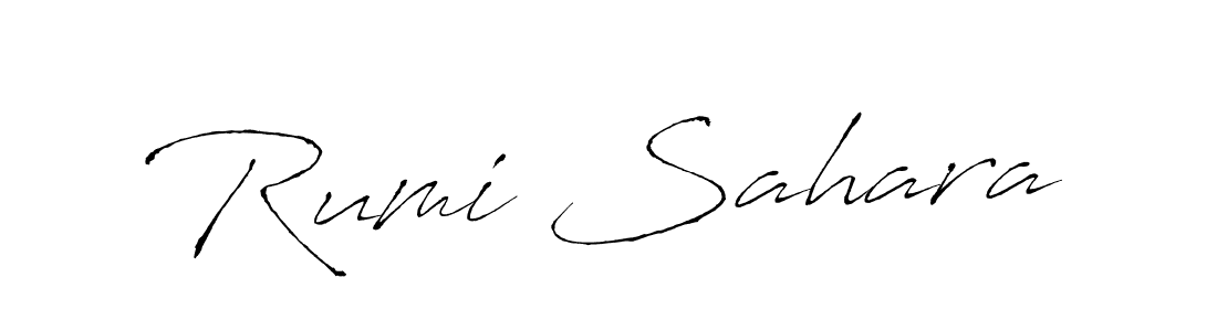 Use a signature maker to create a handwritten signature online. With this signature software, you can design (Antro_Vectra) your own signature for name Rumi Sahara. Rumi Sahara signature style 6 images and pictures png