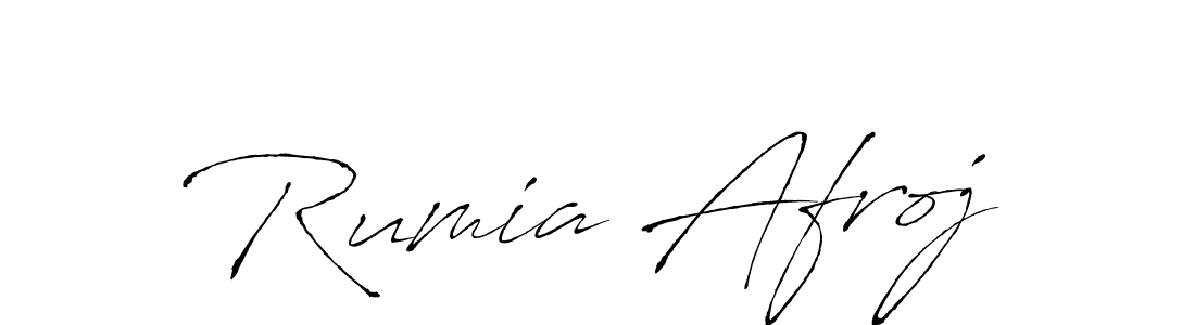 Create a beautiful signature design for name Rumia Afroj. With this signature (Antro_Vectra) fonts, you can make a handwritten signature for free. Rumia Afroj signature style 6 images and pictures png
