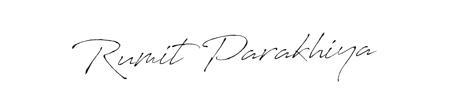 Use a signature maker to create a handwritten signature online. With this signature software, you can design (Antro_Vectra) your own signature for name Rumit Parakhiya. Rumit Parakhiya signature style 6 images and pictures png