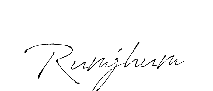 How to make Rumjhum signature? Antro_Vectra is a professional autograph style. Create handwritten signature for Rumjhum name. Rumjhum signature style 6 images and pictures png
