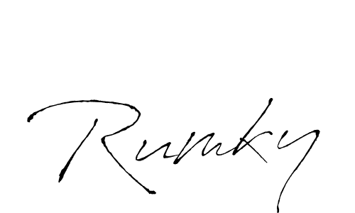 Create a beautiful signature design for name Rumky. With this signature (Antro_Vectra) fonts, you can make a handwritten signature for free. Rumky signature style 6 images and pictures png