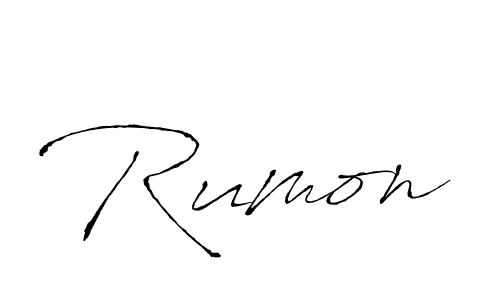 Once you've used our free online signature maker to create your best signature Antro_Vectra style, it's time to enjoy all of the benefits that Rumon name signing documents. Rumon signature style 6 images and pictures png