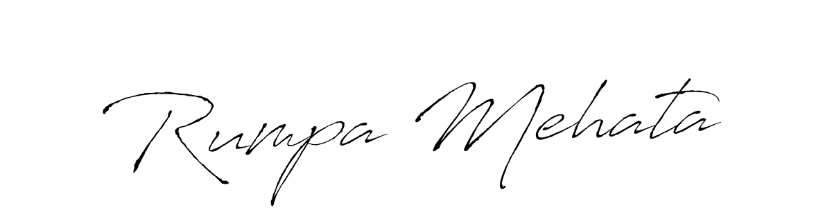 Design your own signature with our free online signature maker. With this signature software, you can create a handwritten (Antro_Vectra) signature for name Rumpa Mehata. Rumpa Mehata signature style 6 images and pictures png