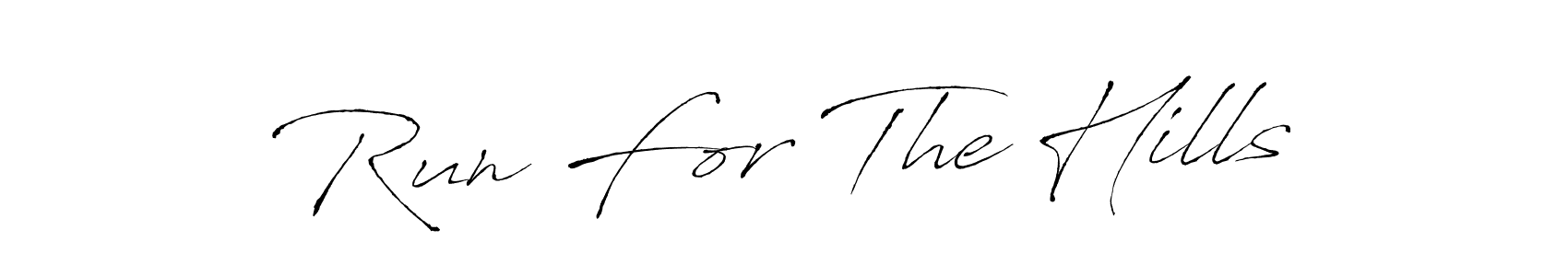 if you are searching for the best signature style for your name Run For The Hills. so please give up your signature search. here we have designed multiple signature styles  using Antro_Vectra. Run For The Hills signature style 6 images and pictures png
