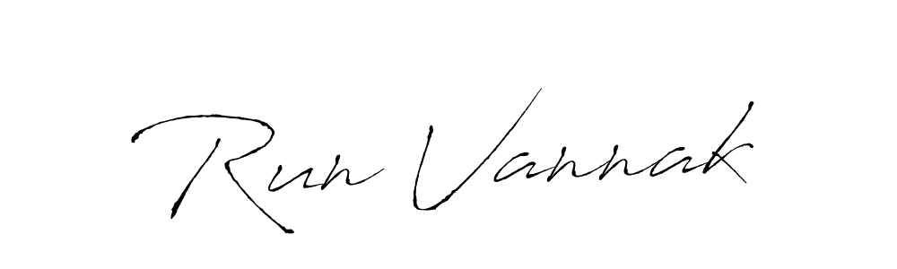 Run Vannak stylish signature style. Best Handwritten Sign (Antro_Vectra) for my name. Handwritten Signature Collection Ideas for my name Run Vannak. Run Vannak signature style 6 images and pictures png