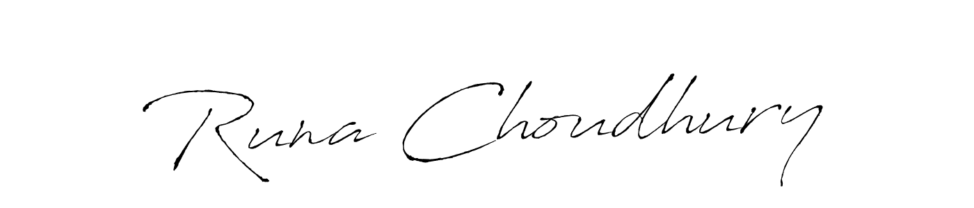 Also we have Runa Choudhury name is the best signature style. Create professional handwritten signature collection using Antro_Vectra autograph style. Runa Choudhury signature style 6 images and pictures png