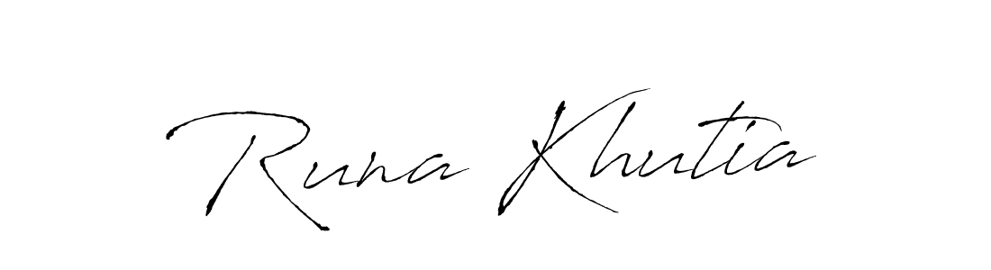 Create a beautiful signature design for name Runa Khutia. With this signature (Antro_Vectra) fonts, you can make a handwritten signature for free. Runa Khutia signature style 6 images and pictures png