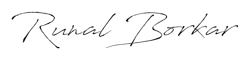 Create an unforgettable impression when signing with Runal Borkar name styled in Antro_Vectra typography. 100% free online generator. Runal Borkar signature style 6 images and pictures png