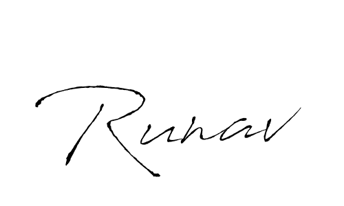 Runav stylish signature style. Best Handwritten Sign (Antro_Vectra) for my name. Handwritten Signature Collection Ideas for my name Runav. Runav signature style 6 images and pictures png