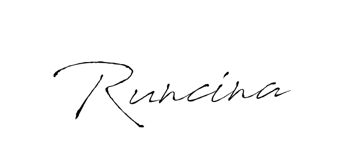 Runcina stylish signature style. Best Handwritten Sign (Antro_Vectra) for my name. Handwritten Signature Collection Ideas for my name Runcina. Runcina signature style 6 images and pictures png