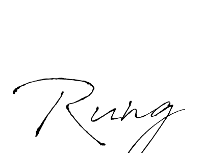 Rung stylish signature style. Best Handwritten Sign (Antro_Vectra) for my name. Handwritten Signature Collection Ideas for my name Rung. Rung signature style 6 images and pictures png