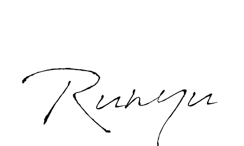 Design your own signature with our free online signature maker. With this signature software, you can create a handwritten (Antro_Vectra) signature for name Runyu. Runyu signature style 6 images and pictures png