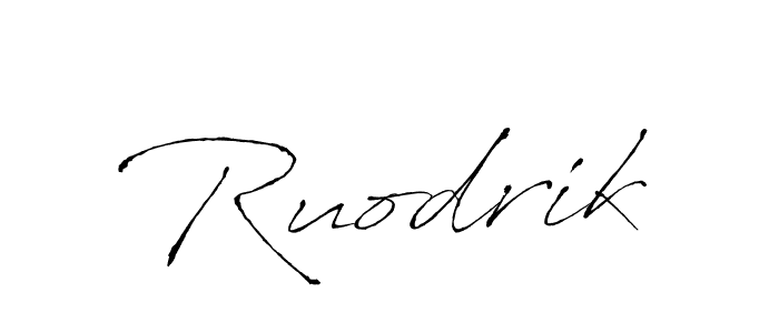 Make a beautiful signature design for name Ruodrik. With this signature (Antro_Vectra) style, you can create a handwritten signature for free. Ruodrik signature style 6 images and pictures png