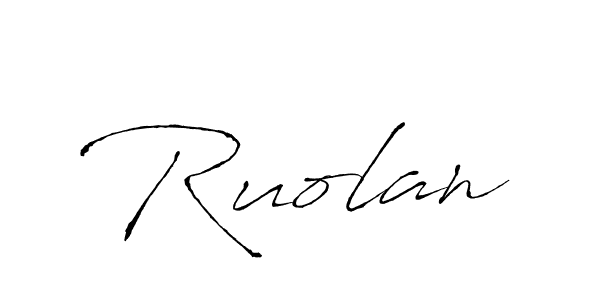 Ruolan stylish signature style. Best Handwritten Sign (Antro_Vectra) for my name. Handwritten Signature Collection Ideas for my name Ruolan. Ruolan signature style 6 images and pictures png