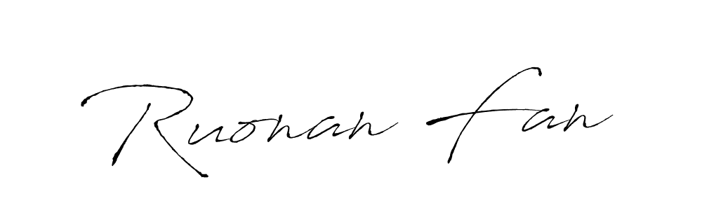 Create a beautiful signature design for name Ruonan Fan. With this signature (Antro_Vectra) fonts, you can make a handwritten signature for free. Ruonan Fan signature style 6 images and pictures png