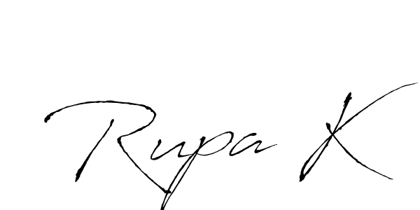 Similarly Antro_Vectra is the best handwritten signature design. Signature creator online .You can use it as an online autograph creator for name Rupa K. Rupa K signature style 6 images and pictures png