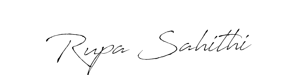 How to make Rupa Sahithi name signature. Use Antro_Vectra style for creating short signs online. This is the latest handwritten sign. Rupa Sahithi signature style 6 images and pictures png