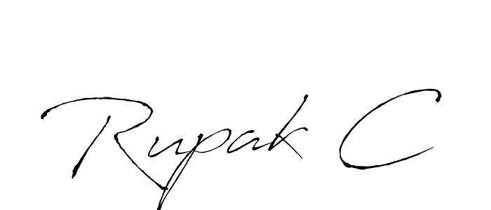 Use a signature maker to create a handwritten signature online. With this signature software, you can design (Antro_Vectra) your own signature for name Rupak C. Rupak C signature style 6 images and pictures png