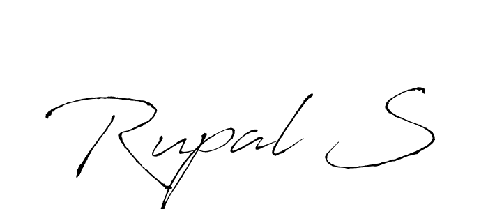 Rupal S stylish signature style. Best Handwritten Sign (Antro_Vectra) for my name. Handwritten Signature Collection Ideas for my name Rupal S. Rupal S signature style 6 images and pictures png