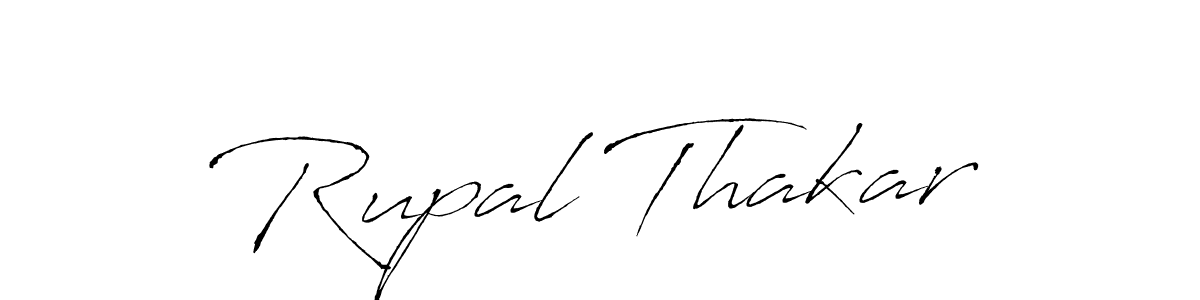 Create a beautiful signature design for name Rupal Thakar. With this signature (Antro_Vectra) fonts, you can make a handwritten signature for free. Rupal Thakar signature style 6 images and pictures png