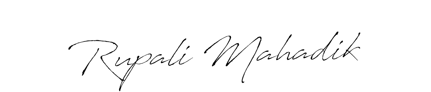 How to make Rupali Mahadik name signature. Use Antro_Vectra style for creating short signs online. This is the latest handwritten sign. Rupali Mahadik signature style 6 images and pictures png