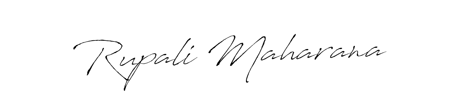 Create a beautiful signature design for name Rupali Maharana. With this signature (Antro_Vectra) fonts, you can make a handwritten signature for free. Rupali Maharana signature style 6 images and pictures png