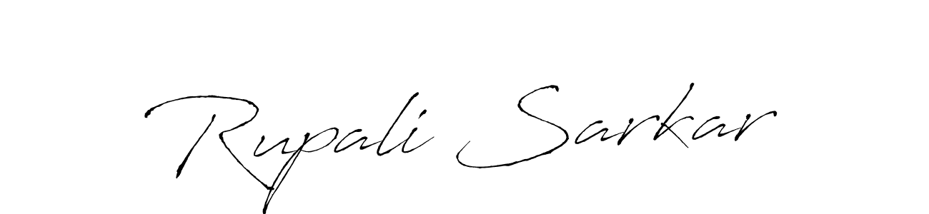 Create a beautiful signature design for name Rupali Sarkar. With this signature (Antro_Vectra) fonts, you can make a handwritten signature for free. Rupali Sarkar signature style 6 images and pictures png