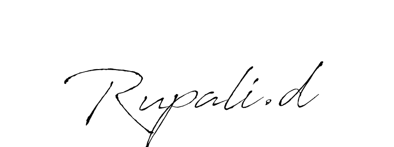 Make a beautiful signature design for name Rupali.d. With this signature (Antro_Vectra) style, you can create a handwritten signature for free. Rupali.d signature style 6 images and pictures png