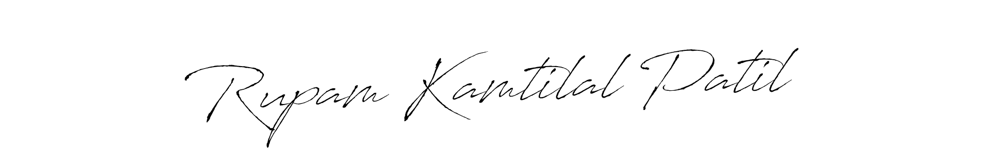 Create a beautiful signature design for name Rupam Kamtilal Patil. With this signature (Antro_Vectra) fonts, you can make a handwritten signature for free. Rupam Kamtilal Patil signature style 6 images and pictures png