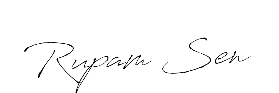 You should practise on your own different ways (Antro_Vectra) to write your name (Rupam Sen) in signature. don't let someone else do it for you. Rupam Sen signature style 6 images and pictures png