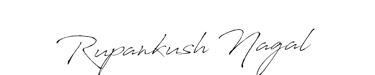 How to make Rupankush Nagal name signature. Use Antro_Vectra style for creating short signs online. This is the latest handwritten sign. Rupankush Nagal signature style 6 images and pictures png