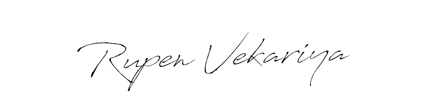 Make a beautiful signature design for name Rupen Vekariya. With this signature (Antro_Vectra) style, you can create a handwritten signature for free. Rupen Vekariya signature style 6 images and pictures png
