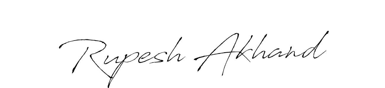 Make a beautiful signature design for name Rupesh Akhand. With this signature (Antro_Vectra) style, you can create a handwritten signature for free. Rupesh Akhand signature style 6 images and pictures png