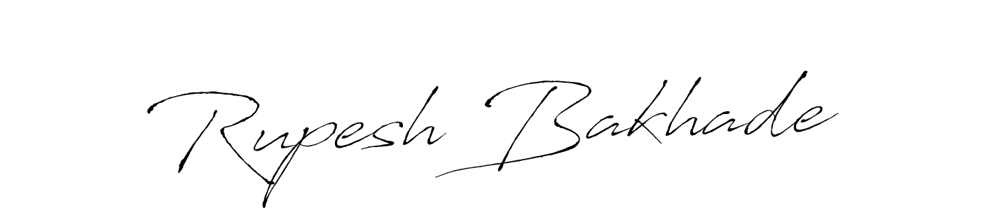 Rupesh Bakhade stylish signature style. Best Handwritten Sign (Antro_Vectra) for my name. Handwritten Signature Collection Ideas for my name Rupesh Bakhade. Rupesh Bakhade signature style 6 images and pictures png
