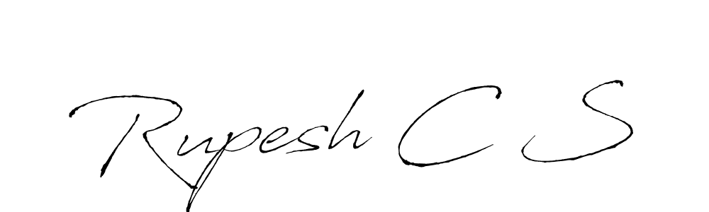 Make a beautiful signature design for name Rupesh C S. With this signature (Antro_Vectra) style, you can create a handwritten signature for free. Rupesh C S signature style 6 images and pictures png